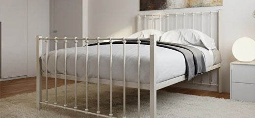 View White Metal Bed Frames