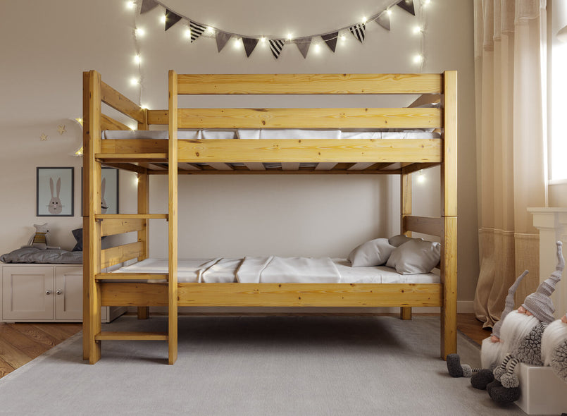 Bespoke Wooden Bunk Bed in Oak (Left)