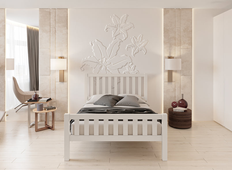 Shelton Bed in Cream Finish