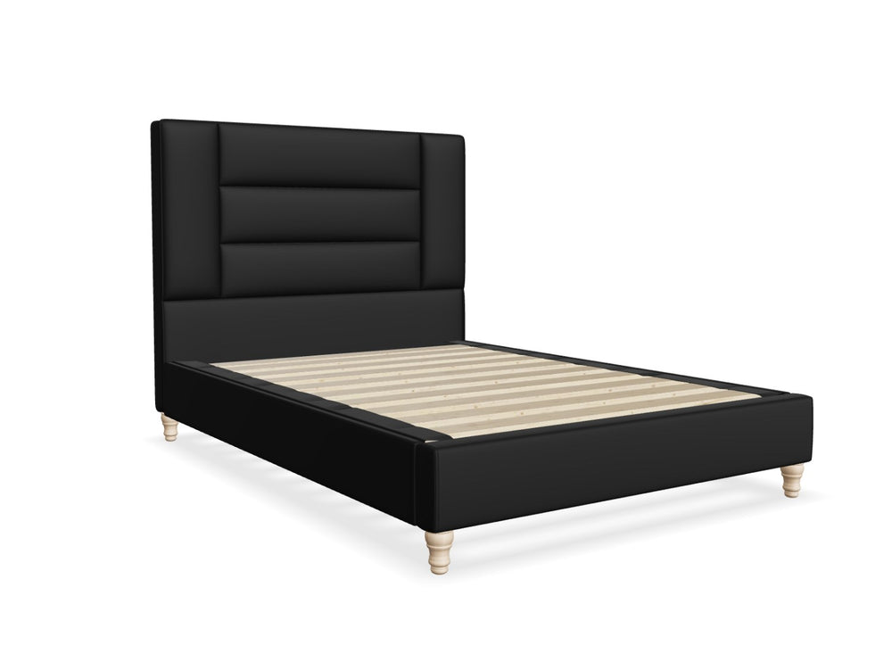 Alderford Fabric Bed Shown in Moda Flat Weave Ochre Yellow Fabric