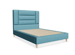 Alderford Fabric Bed Shown in Moda Flat Weave Cobalt Blue Fabric