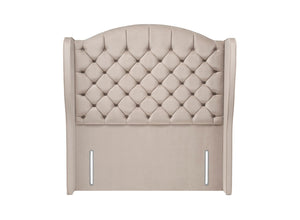 Annadale Winged Floor Standing Headboard - Buttoned