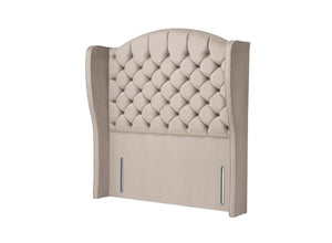 Annadale Winged Headboard Floor Standing - Buttoned