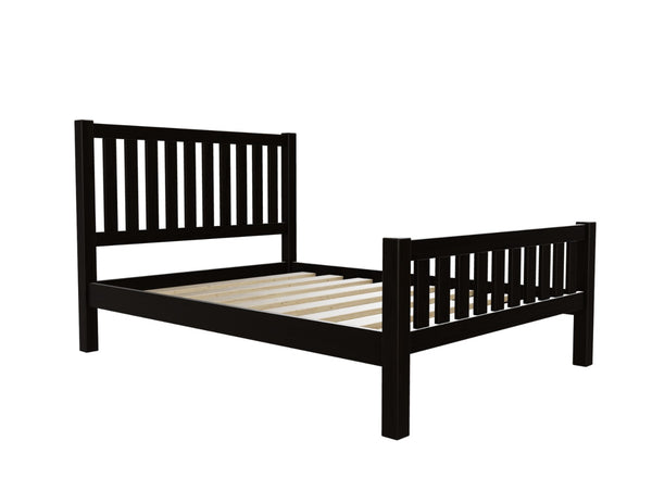 Shelton High End Bed Finished in Stained Black Ash