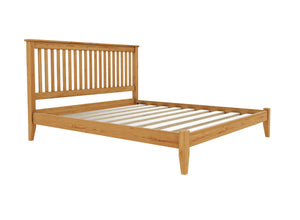 Coxford Low End Wooden Bed Finished in Stained Antique