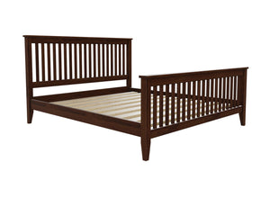 Coxford High End Wooden Bed in Chocolate Brown Stained Finish