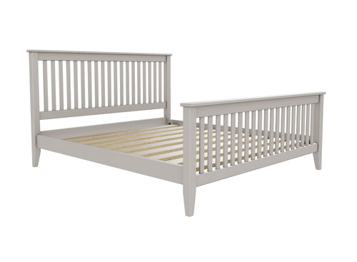 Coxford High End Wooden Bed in Dovetail Grey Finish