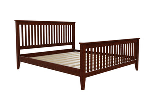 Coxford High End Wooden Bed in Mahogany Stained Finish