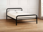 Black Metal Bed Frame Sized in Double