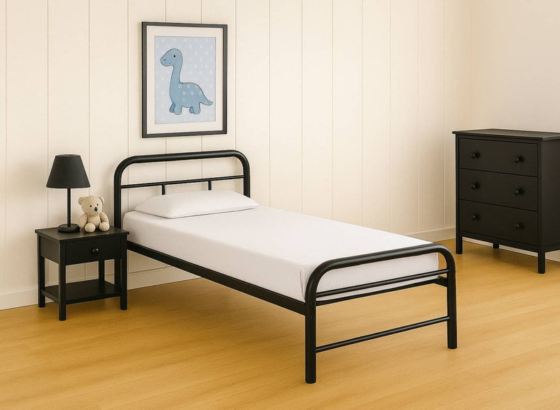 Black Metal Bed Frame Sized Single