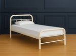 Cransfield Metal Bed Frame in Single Size in Cream