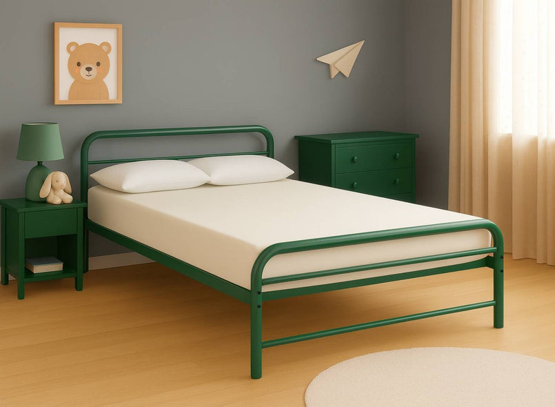Cransfield Metal Bed Frame in Emerald Green in Double Size