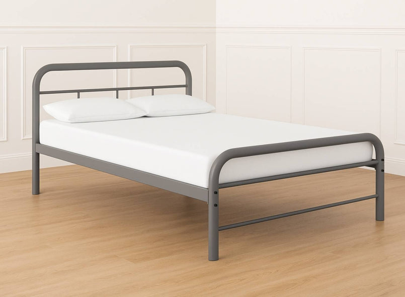 Cransfield Metal Bed Frame Finished in Grey in Double Size