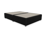 Custom Divan Bed Shown in Linoso Faux Linen Black Fabric