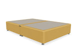 Custom Divan Bed Shown in Moda Flat Weave Ochre Yellow Fabric
