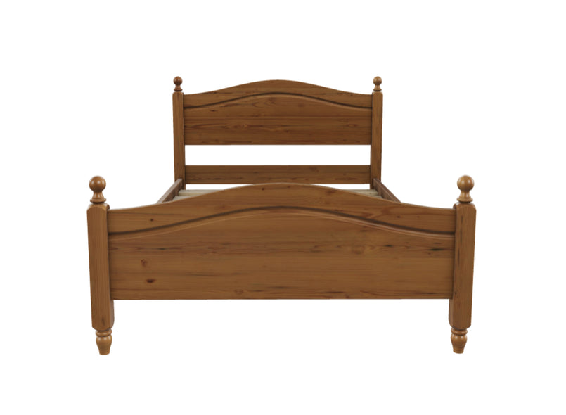 Denver Wooden Bed (High) in Oak