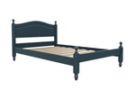 Denver Low End Wooden Bed Finished in Painted Hague Blue