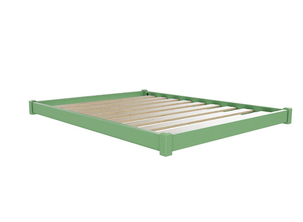 Ludham Wooden Floor Bed Finished in Painted Green