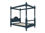 Illington 4 Poster Wooden Bed Finished in Painted Hague Blue