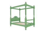 Illington 4 Poster Wooden Bed Finished in Painted Emerald Green