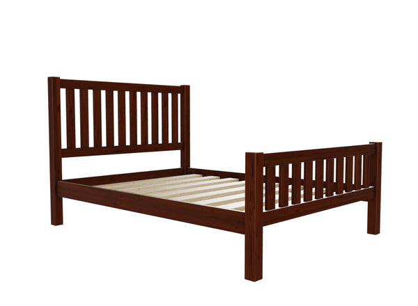 Shelton High End Bed Finished in Stained Mahogany