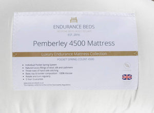 Pemberley 4500 Pocket Sprung Mattress Label