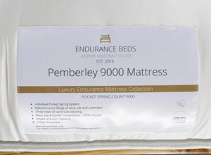 Pemberley 9000 Pocket Sprung Mattress Label