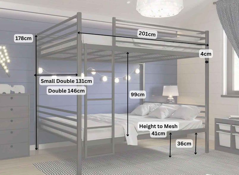 Quad Bunk Bed Dimensions