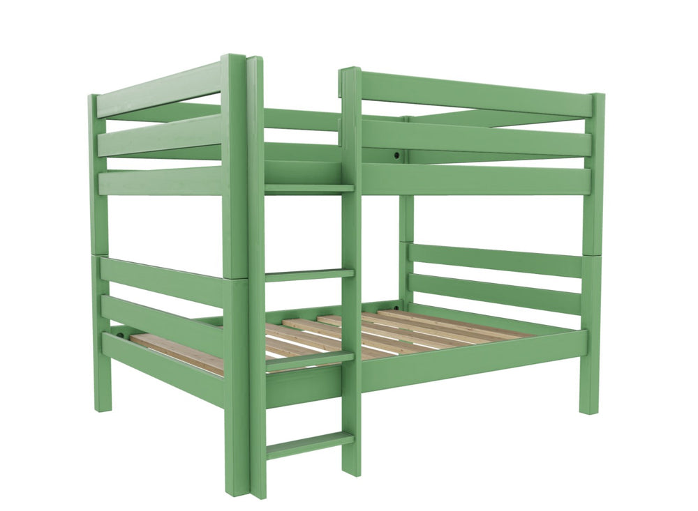 Quad Bunk Bed with Left Hand Side Ladder Finished in Antique