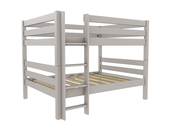 Quad Wooden Bunk Bed Finished in Painted Dovetail Grey