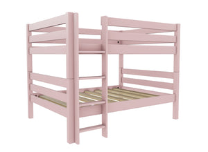 Quad Wooden Bunk Bed Finished in Painted Nancys Blushes Pink