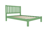 Shelton Low End Wooden Bed Finished in Painted Emerald Green