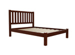 Shelton Low End Wooden Bed Finished in Stained Mahogany