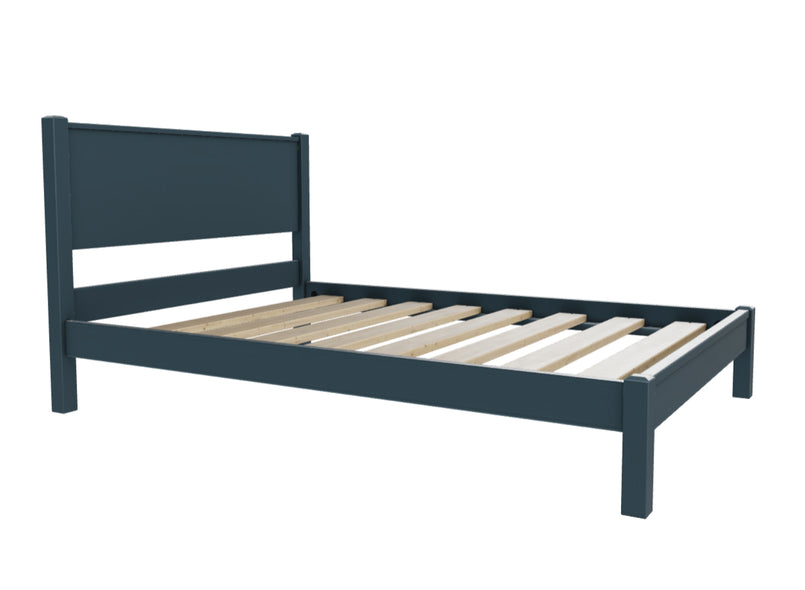 Shouldham Wooden Bed (Low) in Hague Blue