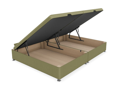 Side Lift Ottoman Shown in Moda Flat Weave Juniper Green Fabric