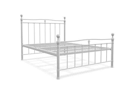 Tunstall Metal Bed Frame Finished in Painted White