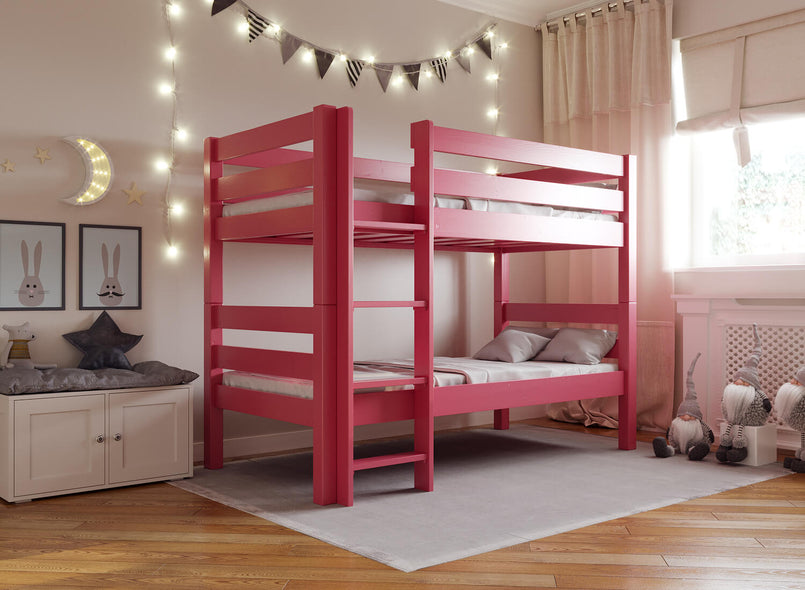 Bespoke Wooden Bunk Bed in Pink