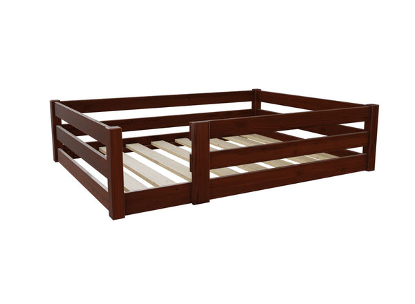 Necton Toddler Floor Bed Finished in Stained Mahogany