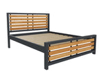 Narford Wooden Bed (High) in Railings + Antique