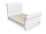 Congham Fabric Bed with High Foot End in Polar White