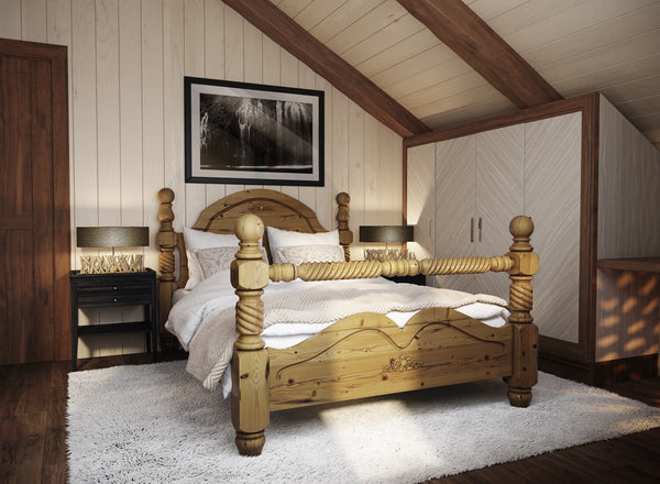 Bed made of wood deals