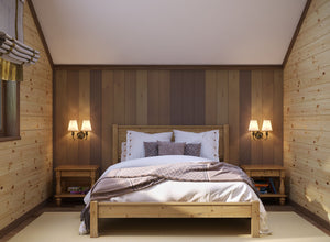 Shouldham Wooden Bed (Low) in Antique Wax