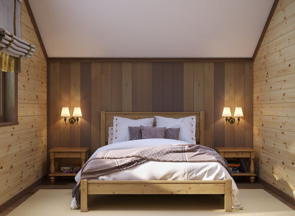 Shouldham Wooden Bed (Low) in Antique Wax