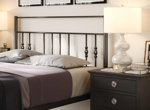 Georgia Wrought Iron Bed (Head) in Black