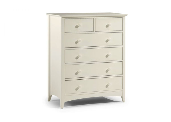 Cameo Chest 4 + 2 Drawers in Stone White