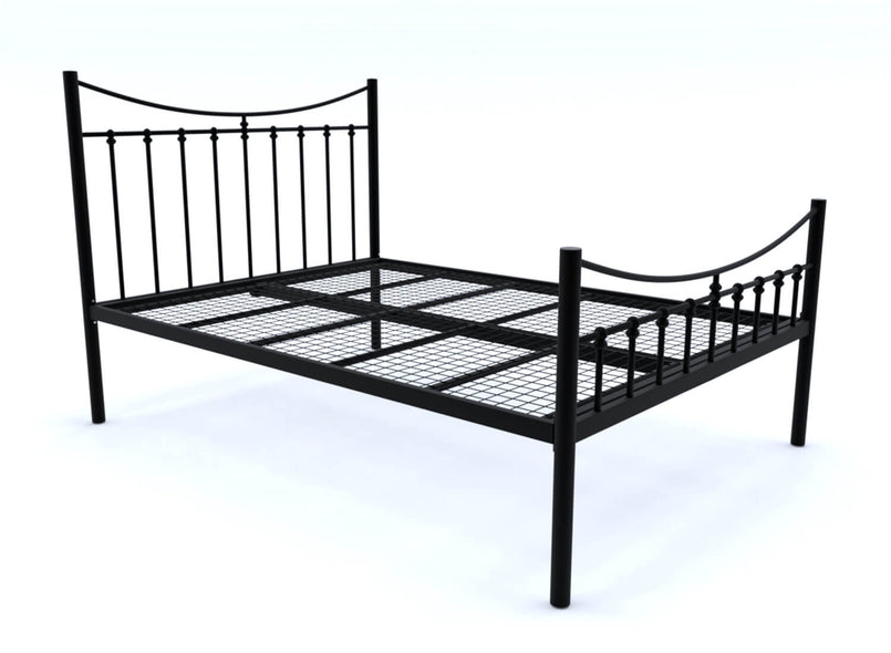 Bronx Wrought Iron Bed (High) in Black