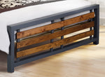 Narford Wooden Bed (Foot) in Slate + Antique