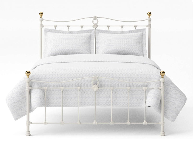 Tessa Wrought Iron Bed in Ivory