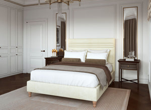 Alby Bed in Faux Leather Cream