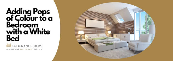 Adding Pops of Colour to a Bedroom with a White Bed